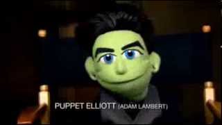 Exclusive Glee Video Chris Colfer Darren Criss Adam Lambert Get Felt Up in Puppet Promo [upl. by Annawoj209]