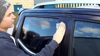 How to fit  product demo Nissan Navara NP300 wind deflectors [upl. by Adranoel447]