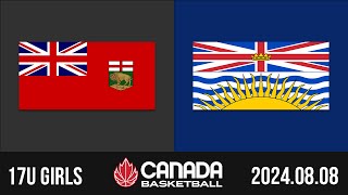 2024 Canada Basketball Nationals 🏀 17U GIRLS Manitoba v British Columbia Aug 8 2024 [upl. by Aekal258]