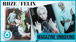 UNBOXING ELLE Nov ISSUE 2024 RIIZE amp SKZ FELIX INTERVIEW [upl. by Ysor868]