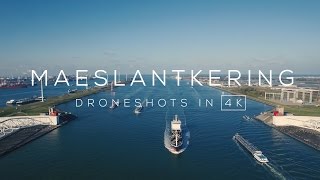 Maeslantkering Hoek van Holland in 4K  Drone video [upl. by Akimal]