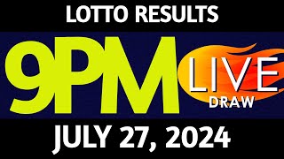 Lotto Result Today 900 pm draw July 27 2024 Saturday PCSO LIVE [upl. by Nagar899]