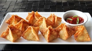 Crab Rangoon  Crispy Crab amp Cream Cheese Wonton Recipe [upl. by Cormac]