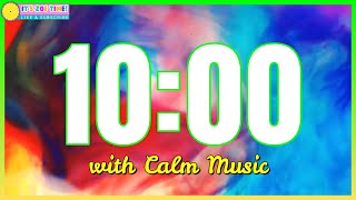 10 MINUTE TIMER WITH MUSIC FOR CLASSROOM 🌈⏰ Calm Music Countdown Timer Classroom Timer timer [upl. by Outlaw74]