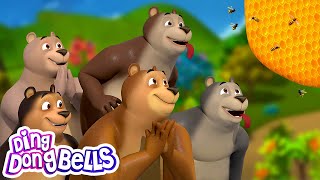 Ek Mota Bhalu  एक मोटा भालू  Hindi Rhymes for Kids  Ding Dong Bells [upl. by Carena]