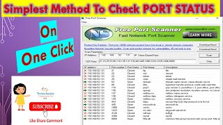 Utility  The simplest method to check if your port is open on a Windows system  Techno Analyst RD [upl. by Berk686]