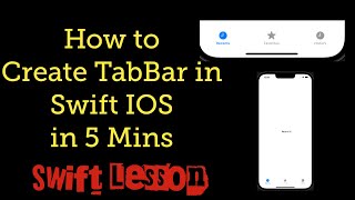 TabBar Example Swift IOS in 5 Minutes  Bottom Tabbar Navigation in Swift IOS [upl. by Myrilla24]