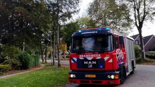 141016 Prio 1 3x aankomst Brandweer Zuidwolde en Noodhulp Politie bij woningbrand Zuidwolde [upl. by Eirtemed856]