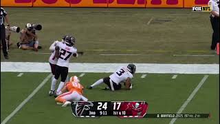 NEVER pick a fight with this ATL Safety Jessie Bates picks off Baker Mayfield in Week 8 [upl. by Acina]