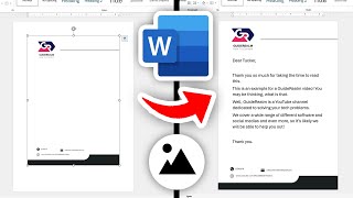 How To Add A Image Letterhead In Word  Full Guide [upl. by Atnahs]