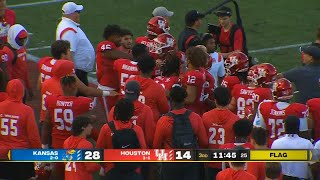 Houston teammates get into shoving match on sidelines  ESPN College Football [upl. by Rhodia]