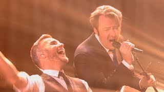 Unseen Gary Barlow amp Jonathan Ross Perform Shine Live  The Jonathan Ross Show [upl. by Ynotna684]