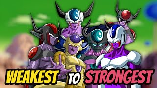 Ranking The Frieza Race From WEAKEST To STRONGEST [upl. by Ephram611]