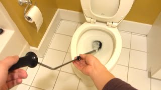 How To Use a Toilet Snake Properly  Clogged Blocked Toilet Repair using Toilet Auger [upl. by Atem353]