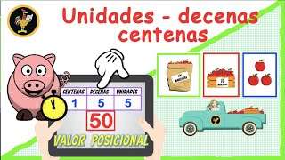 UNIDADES DECENAS Y CENTENAS 🌀 APRENDE FÁCIL CUÁNTO VALEN LOS NÚMEROS  EDUCACIÓN PRIMARIA [upl. by Pish]