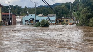 Flooding of Western North Carolina Maggie Valley Cherokee Bryson City [upl. by Nunciata]