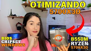 Como Otimizar Ryzen 7 5700X3D na Gigabyte B550M DS3H BIOS Chipset e Windows [upl. by Stonwin497]