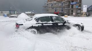 Audi A8 42 Tdi snow drift Quattro drive drift in deep snow [upl. by Yank356]