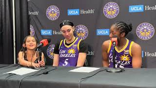 LA Sparks F Dearica Hamby amp Aari Mcdonald  Postgame Press Conference [upl. by Ived]