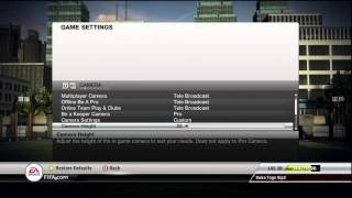 FIFA 12 MY CAMERA SETTINGS [upl. by Ahsetel]