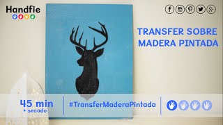 Cómo hacer un TRANSFER DE FOTOS sobre madera pintada · Handfie DIY [upl. by Glialentn]