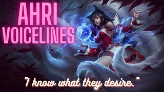 Ahri Voice Lines English Subtitled  League of Legends [upl. by Anastatius]