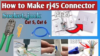 io box PunchingMake RJ45 Wall Socket Wiring Connection Cat6  Punch on Wall Full Video [upl. by Hairaza743]