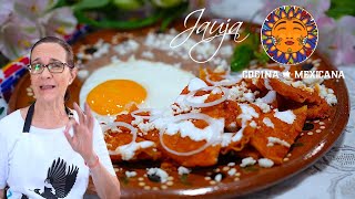 Los Mejores Chilaquiles Rojos Rancheros Con Huevos Estrellados Sin Salpicar Aceite [upl. by Suirtimed]