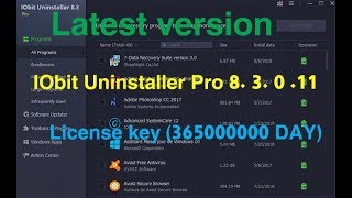 Latest version IObit Uninstaller Pro 8 3 0 11 Patch License key 365000000 DAY [upl. by Lodi]