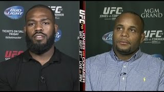 Jon Jones vs Daniel Cormier off air ESPN heated exchange DEATH THREATS Sportscenter UFC 182 [upl. by Newlin]