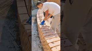 Arc shaped bricklaying process [upl. by Nuaj]