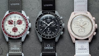 HANDS ON REVIEW Omega X Swatch MoonSwatch [upl. by Lilhak]