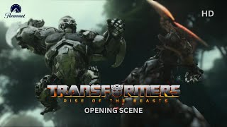 Opening battle scene of Transformers Rise of the Beasts 2023  HD [upl. by Pudendas]