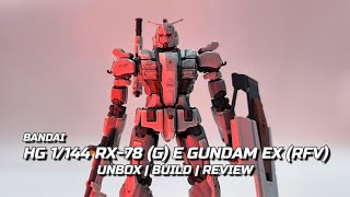 REVIEW BANDAI  HG 1144 RX78 G E GUNDAM EX RFV  NETFLIX SERIES [upl. by Laehcym12]