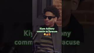 Kiyan Anthony commits to Syracuse 😳🔥🏀 viral fyp basketball Melo [upl. by Fiorenze736]