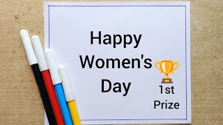 Womens Day Drawing  Womens Day Poster Making  International Womens Day Drawing [upl. by Yadrahc]