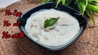 Healthy mayonnaise recipe No eggoilmilk [upl. by Celestia]