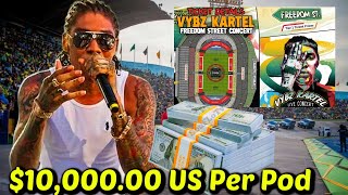 Vybz Kartel Freedom Concert Ticket 1000000K US Dollars Explained [upl. by Edythe]