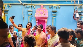 Actor Nata Kumari Fans Hulchal At Thatiparthi Aparna Devi Temple trending fans support [upl. by Garrek]