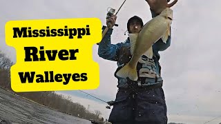 Mississippi River Walleye Fishing [upl. by Yecart209]