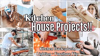 NEW HOUSE PROJECTS 2023  Kitchen Renovation DIY Backsplash Under Cabinet Lighting amp More [upl. by Reede712]