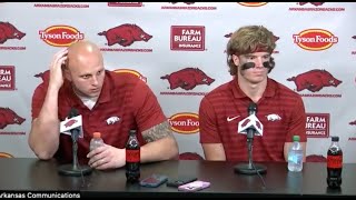 Landon Jackson and Isaac TeSlaa Press Conference  Ole Miss 63 Arkansas 31 [upl. by Alyar371]