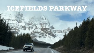 Icefields Parkway Road Trip  Scenic Drive  Unpredictable Weather  Canada Travel [upl. by Susanetta]