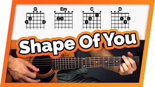 Shape of You Guitar Tutorial Ed Sheeran Easy Chords Guitar Lesson [upl. by Nonnah520]