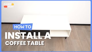 How to Install the Modern 2Tier Coffee Table Accent Cocktail Table  HV10397 costway review [upl. by Kroo]