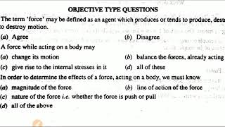 Engg Mechanics Objective Part 1 [upl. by Metsky]