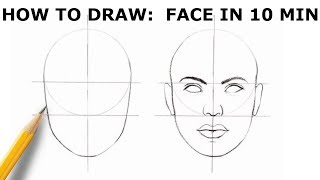 HOW TO DRAW FACE  Basic Proportion [upl. by Sitelc]