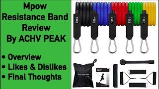 Resistance Band Review  Mpow Resistance band review  12 piece set [upl. by Sheela760]