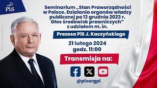 Seminarium „Stan Praworządności w Polsce Działania organów władzy publicznej po 1312 2023 r” [upl. by Eardnaed201]