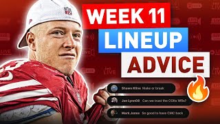 Fantasy Football Week 11 Lineup Advice  NFL Inactives Injuries amp StartSit Decisions 2024 [upl. by Attelra]